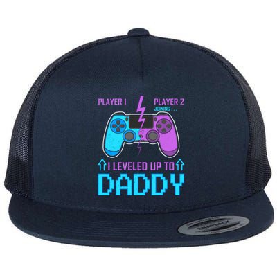 Player 1 Player 2 Joining I Leveled Up To Daddy Gaming Dad Funny Gift Flat Bill Trucker Hat