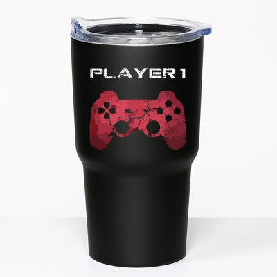 Player 1 Player 2 Gamer Gaming Matching Dad Son Couple Tumbler
