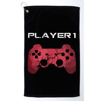 Player 1 Player 2 Gamer Gaming Matching Dad Son Couple Golf Towel
