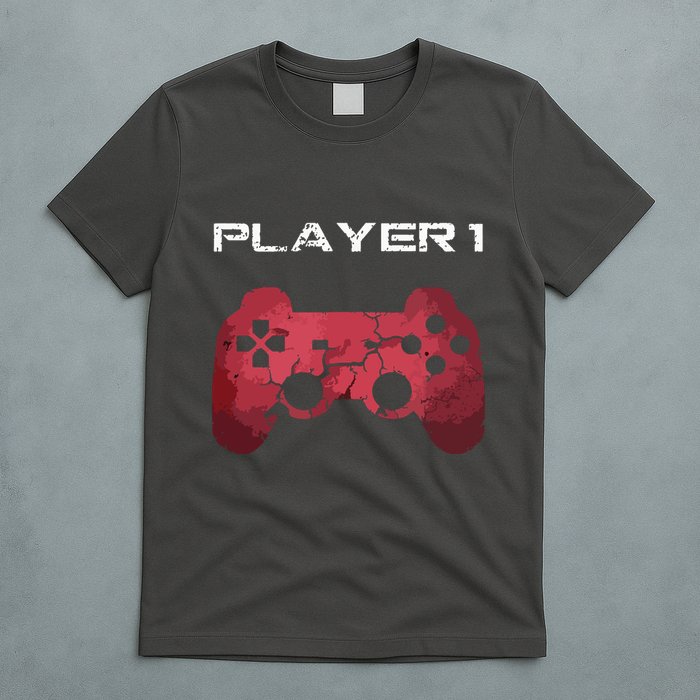Player 1 Player 2 Gamer Gaming Matching Dad Son Couple T-Shirt