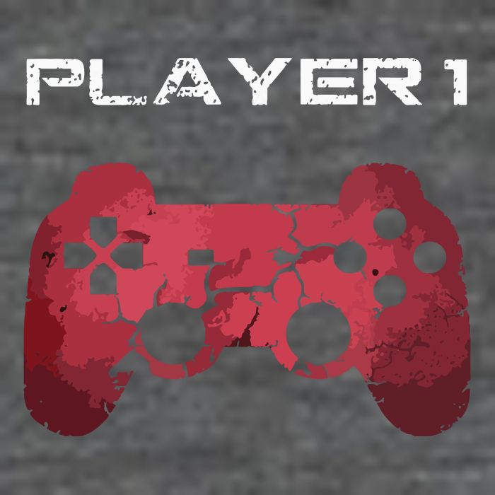 Player 1 Player 2 Gamer Gaming Matching Dad Son Couple T-Shirt