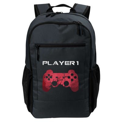Player 1 Player 2 Gamer Gaming Matching Dad Son Couple Backpack