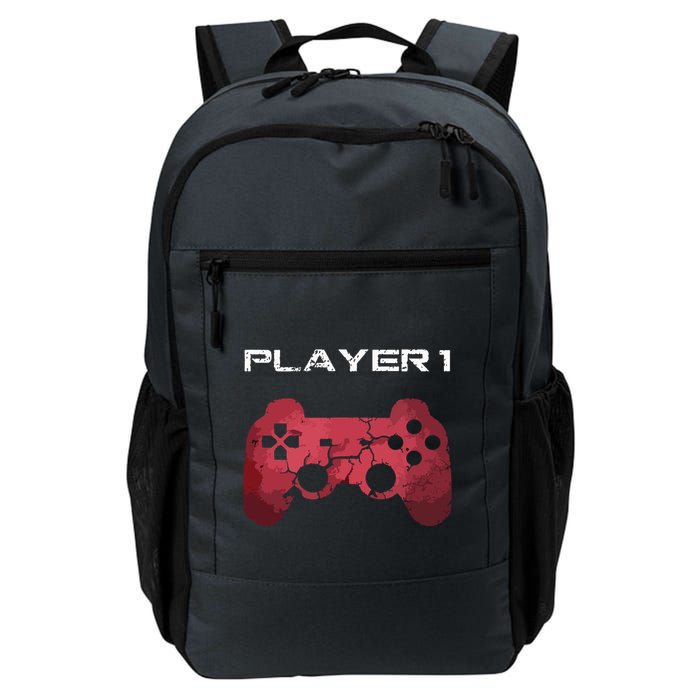 Player 1 Player 2 Gamer Gaming Matching Dad Son Couple Backpack