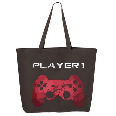 Player 1 Player 2 Gamer Gaming Matching Dad Son Couple 25L Jumbo Tote
