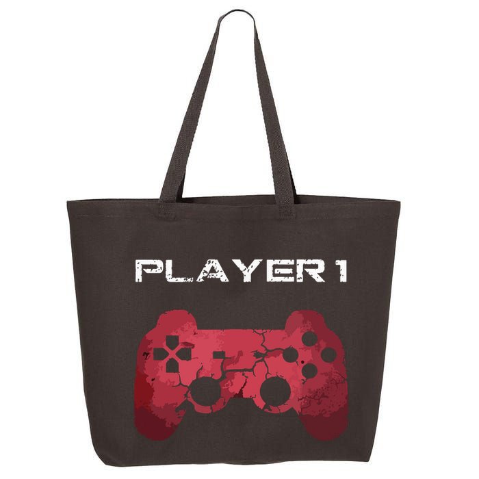 Player 1 Player 2 Gamer Gaming Matching Dad Son Couple 25L Jumbo Tote