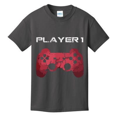 Player 1 Player 2 Gamer Gaming Matching Dad Son Couple Kids T-Shirt