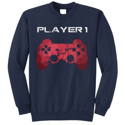 Player 1 Player 2 Gamer Gaming Matching Dad Son Couple Sweatshirt