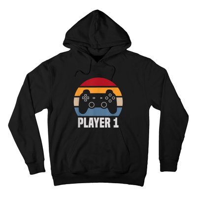 Player 1 Player 2 Couple Matching Video Gamer Hoodie