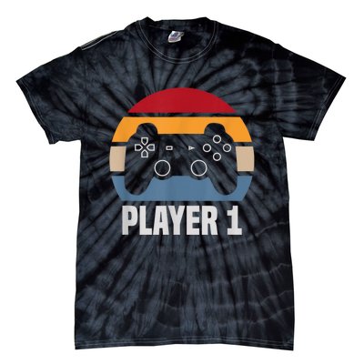 Player 1 Player 2 Couple Matching Video Gamer Tie-Dye T-Shirt