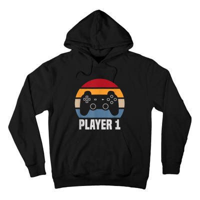 Player 1 Player 2 Couple Matching Video Gamer Tall Hoodie