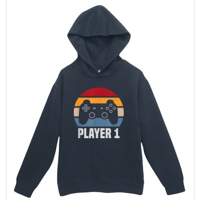 Player 1 Player 2 Couple Matching Video Gamer Urban Pullover Hoodie