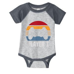 Player 1 Player 2 Couple Matching Video Gamer Infant Baby Jersey Bodysuit