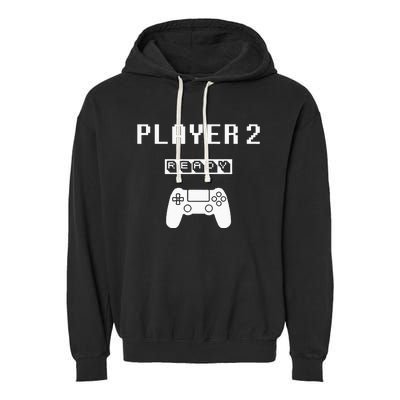 Player 1 Player 2 ready player ps game 5... Dad day Brother Garment-Dyed Fleece Hoodie