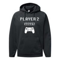 Player 1 Player 2 ready player ps game 5... Dad day Brother Performance Fleece Hoodie