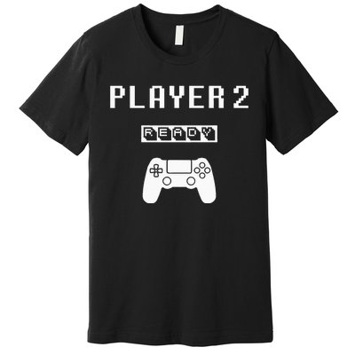 Player 1 Player 2 ready player ps game 5... Dad day Brother Premium T-Shirt