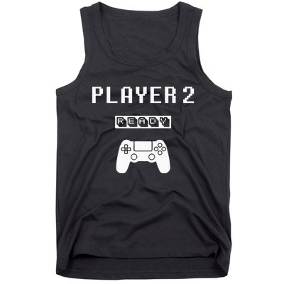 Player 1 Player 2 ready player ps game 5... Dad day Brother Tank Top