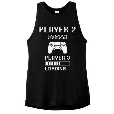 Player 1 Player 2 ready player 3 loading... pregnancy ps Ladies PosiCharge Tri-Blend Wicking Tank