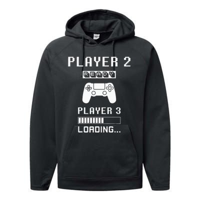 Player 1 Player 2 ready player 3 loading... pregnancy ps Performance Fleece Hoodie