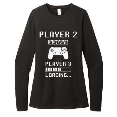 Player 1 Player 2 ready player 3 loading... pregnancy ps Womens CVC Long Sleeve Shirt