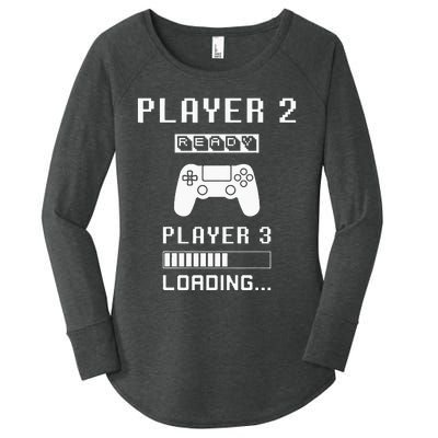 Player 1 Player 2 ready player 3 loading... pregnancy ps Women's Perfect Tri Tunic Long Sleeve Shirt