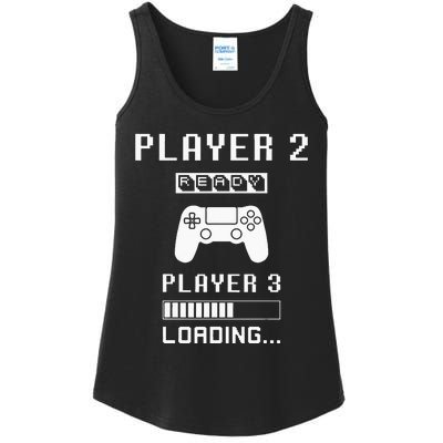 Player 1 Player 2 ready player 3 loading... pregnancy ps Ladies Essential Tank