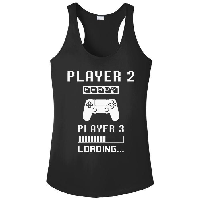 Player 1 Player 2 ready player 3 loading... pregnancy ps Ladies PosiCharge Competitor Racerback Tank