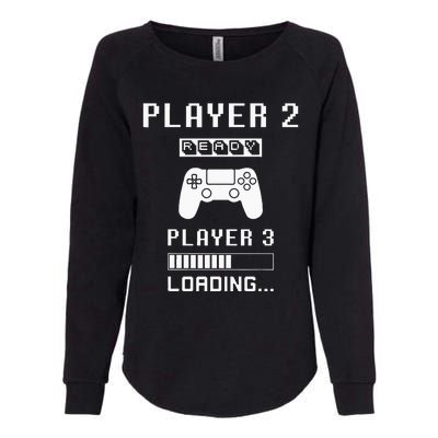 Player 1 Player 2 ready player 3 loading... pregnancy ps Womens California Wash Sweatshirt