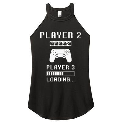 Player 1 Player 2 ready player 3 loading... pregnancy ps Women's Perfect Tri Rocker Tank