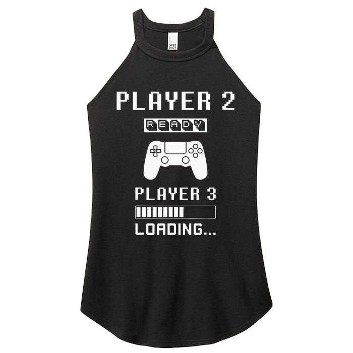 Player 1 Player 2 ready player 3 loading... pregnancy ps Women's Perfect Tri Rocker Tank