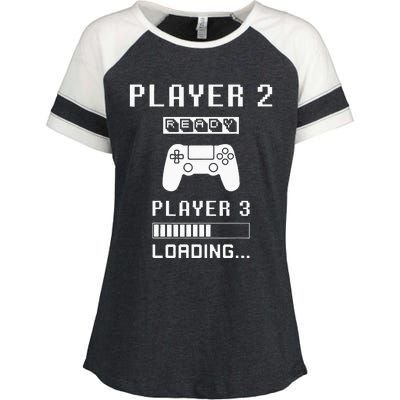 Player 1 Player 2 ready player 3 loading... pregnancy ps Enza Ladies Jersey Colorblock Tee