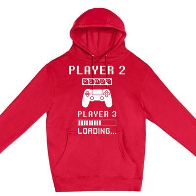 Player 1 Player 2 ready player 3 loading... pregnancy ps Premium Pullover Hoodie