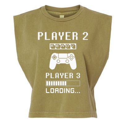 Player 1 Player 2 ready player 3 loading... pregnancy ps Garment-Dyed Women's Muscle Tee