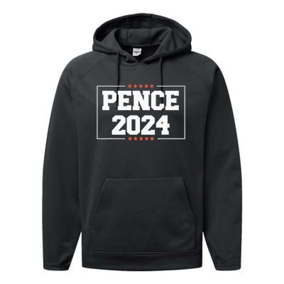 Pence 2024 Anti Biden Harris Mike Pence Performance Fleece Hoodie