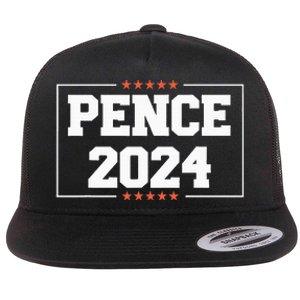 Pence 2024 Anti Biden Harris Mike Pence Flat Bill Trucker Hat