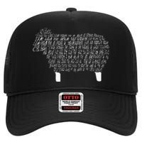 Psalm 23 Bible Scripture Lamb High Crown Mesh Back Trucker Hat