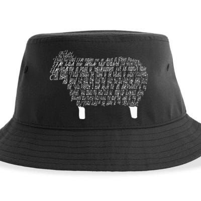 Psalm 23 Bible Scripture Lamb Sustainable Bucket Hat