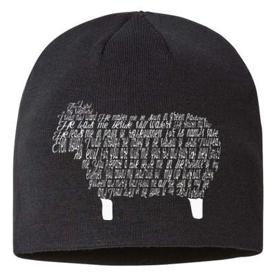 Psalm 23 Bible Scripture Lamb Sustainable Beanie