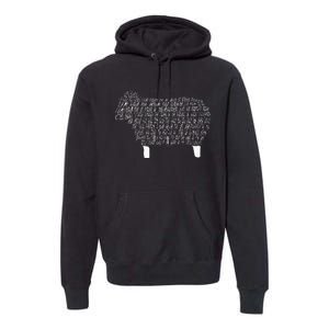 Psalm 23 Bible Scripture Lamb Premium Hoodie