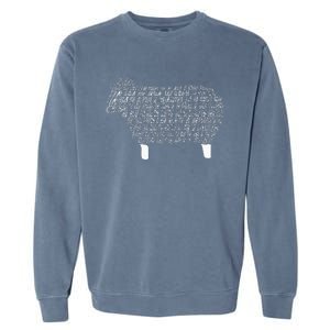 Psalm 23 Bible Scripture Lamb Garment-Dyed Sweatshirt