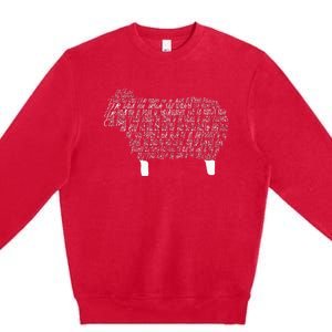 Psalm 23 Bible Scripture Lamb Premium Crewneck Sweatshirt