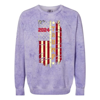 Patriotic 2024 Election Theme Colorblast Crewneck Sweatshirt