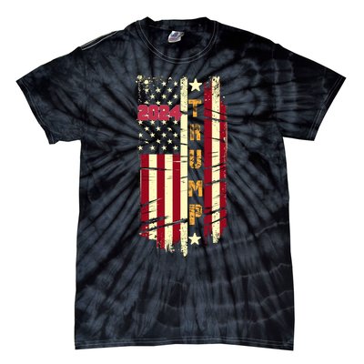 Patriotic 2024 Election Theme Tie-Dye T-Shirt