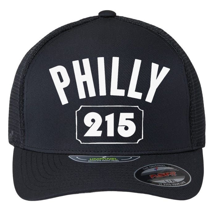 Philly 215 funny Philly Pride Area Code Workout Flexfit Unipanel Trucker Cap