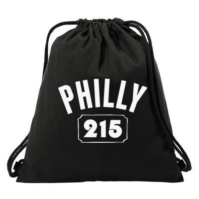 Philly 215 funny Philly Pride Area Code Workout Drawstring Bag