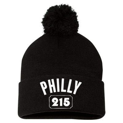 Philly 215 funny Philly Pride Area Code Workout Pom Pom 12in Knit Beanie