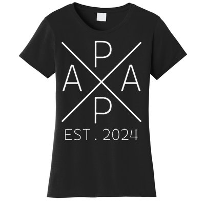 Papa 2024 Father To Be 2024 Proud Papa 2024 Women's T-Shirt