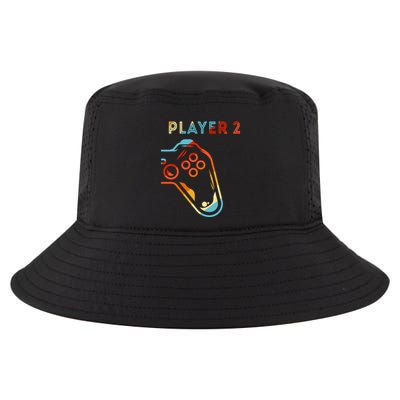 Player 2 Funny Video Game Lover Joystick Retro Matching Gamer Couple Cool Comfort Performance Bucket Hat