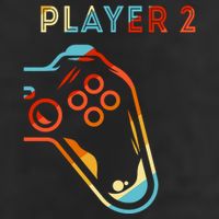 Player 2 Funny Video Game Lover Joystick Retro Matching Gamer Couple 7 Panel Mesh Trucker Snapback Hat