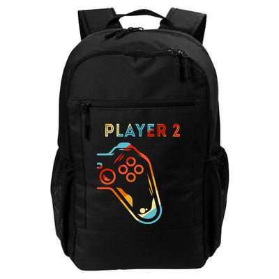 Player 2 Funny Video Game Lover Joystick Retro Matching Gamer Couple Backpack