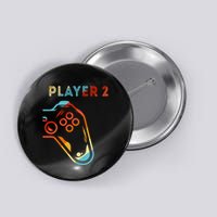Player 2 Funny Video Game Lover Joystick Retro Matching Gamer Couple Button
